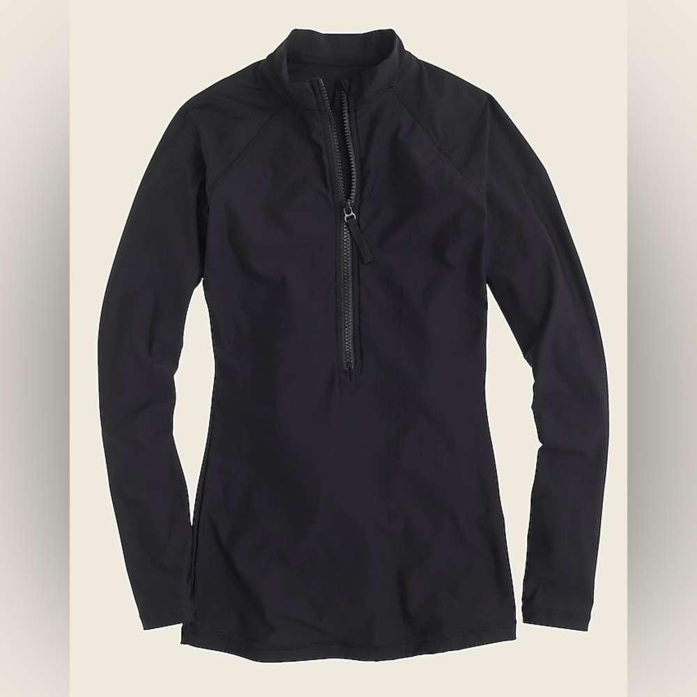 JCrew Solid long-sleeve rash guard siz M NWT